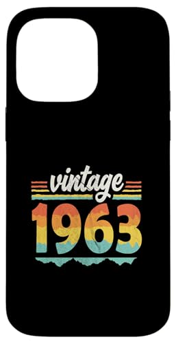 Vintage 1963 Retro Geburtstagsjahr Geschenkidee Hülle für iPhone 14 Pro Max Vintage 1963 Retro Geburtstagsjahr Geschenkidee Hülle für iPhone 14 Pro Max von 70er Jahre Retro Geschenke für Geburtstag