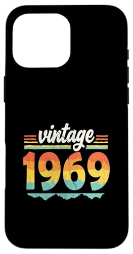 Vintage 1969 Retro Geburtstagsjahr Geschenkidee Hülle für iPhone 16 Pro Max Vintage 1969 Retro Geburtstagsjahr Geschenkidee Hülle für iPhone 16 Pro Max von 70er Jahre Retro Geschenke für Geburtstag