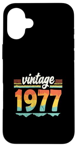 Vintage 1977 Retro Geburtstagsjahr Geschenkidee Hülle für iPhone 16 Plus Vintage 1977 Retro Geburtstagsjahr Geschenkidee Hülle für iPhone 16 Plus von 70er Jahre Retro Geschenke für Geburtstag