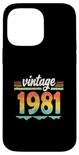 Vintage 1981 Retro Geburtstagsjahr Geschenkidee Hülle für iPhone 14 Pro Max Vintage 1981 Retro Geburtstagsjahr Geschenkidee Hülle für iPhone 14 Pro Max von 70er Jahre Retro Geschenke für Geburtstag