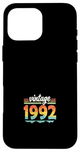 Vintage 1992 Retro Geburtstagsjahr Geschenkidee Hülle für iPhone 16 Pro Max Vintage 1992 Retro Geburtstagsjahr Geschenkidee Hülle für iPhone 16 Pro Max von 70er Jahre Retro Geschenke für Geburtstag