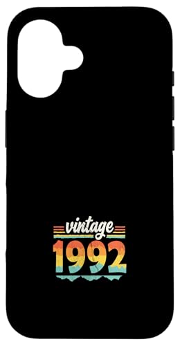 Vintage 1992 Retro Geburtstagsjahr Geschenkidee Hülle für iPhone 16 Vintage 1992 Retro Geburtstagsjahr Geschenkidee Hülle für iPhone 16 von 70er Jahre Retro Geschenke für Geburtstag