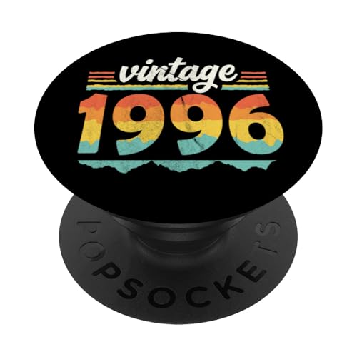 Vintage 1996 Retro Geburtstagsjahr Geschenkidee PopSockets Klebender PopGrip Vintage 1996 Retro Geburtstagsjahr Geschenkidee PopSockets Klebender PopGrip von 70er Jahre Retro Geschenke für Geburtstag