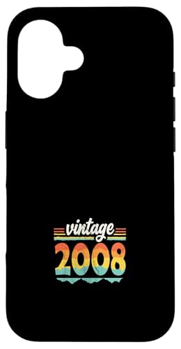 Vintage 2008 Retro Geburtstagsjahr Geschenkidee Hülle für iPhone 16 Vintage 2008 Retro Geburtstagsjahr Geschenkidee Hülle für iPhone 16 von 70er Jahre Retro Geschenke für Geburtstag
