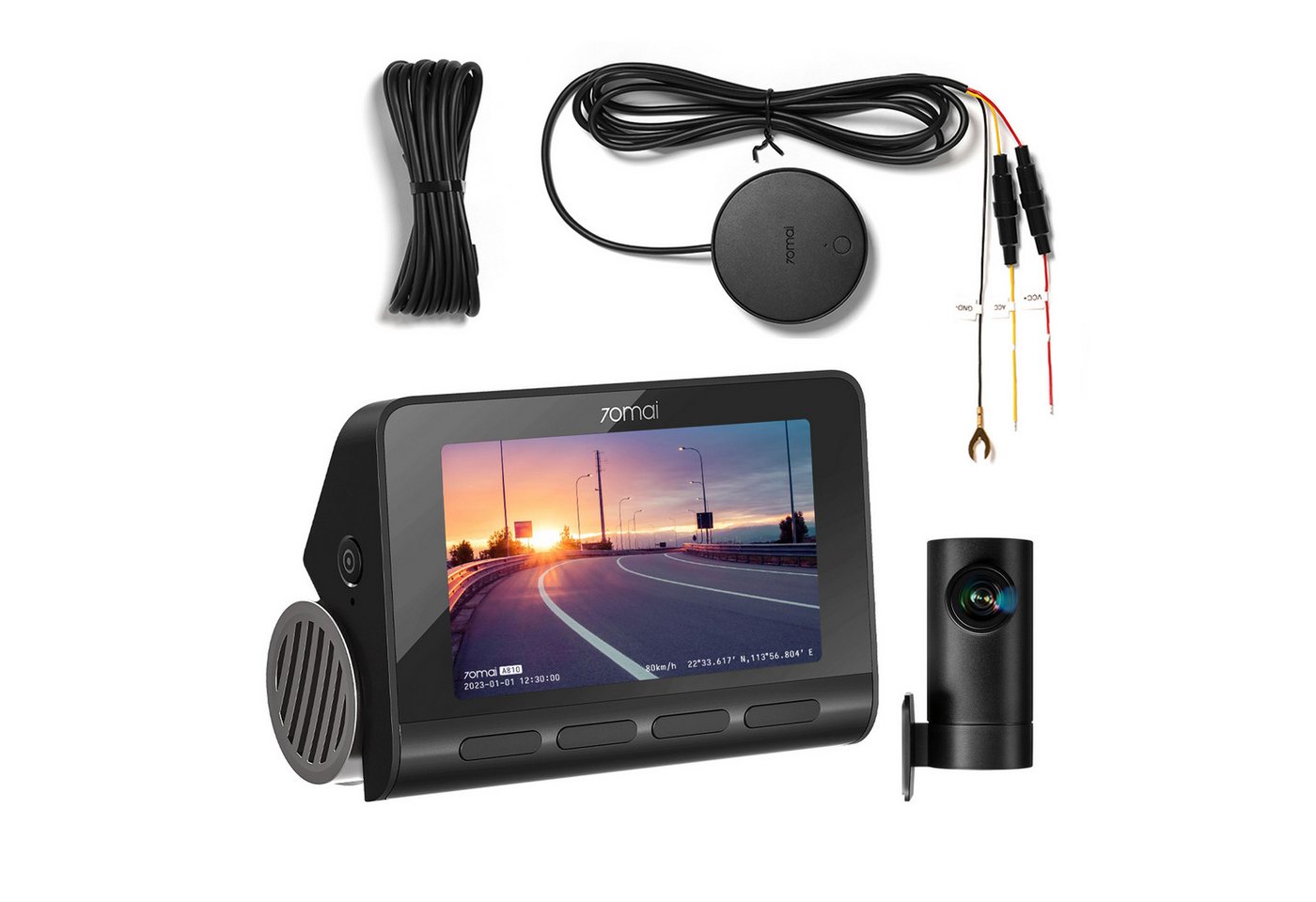 70mai A810 Dashcam Auto, Mit Starvis 2 IMX678 Bildsensor Dashcam (4K Ultra HD, WLAN (Wi-Fi), 3,0" Bildschirm, HDR, Super Nachtsicht, f/1.8, ADAS, G-Sensor, GPS) von 70mai