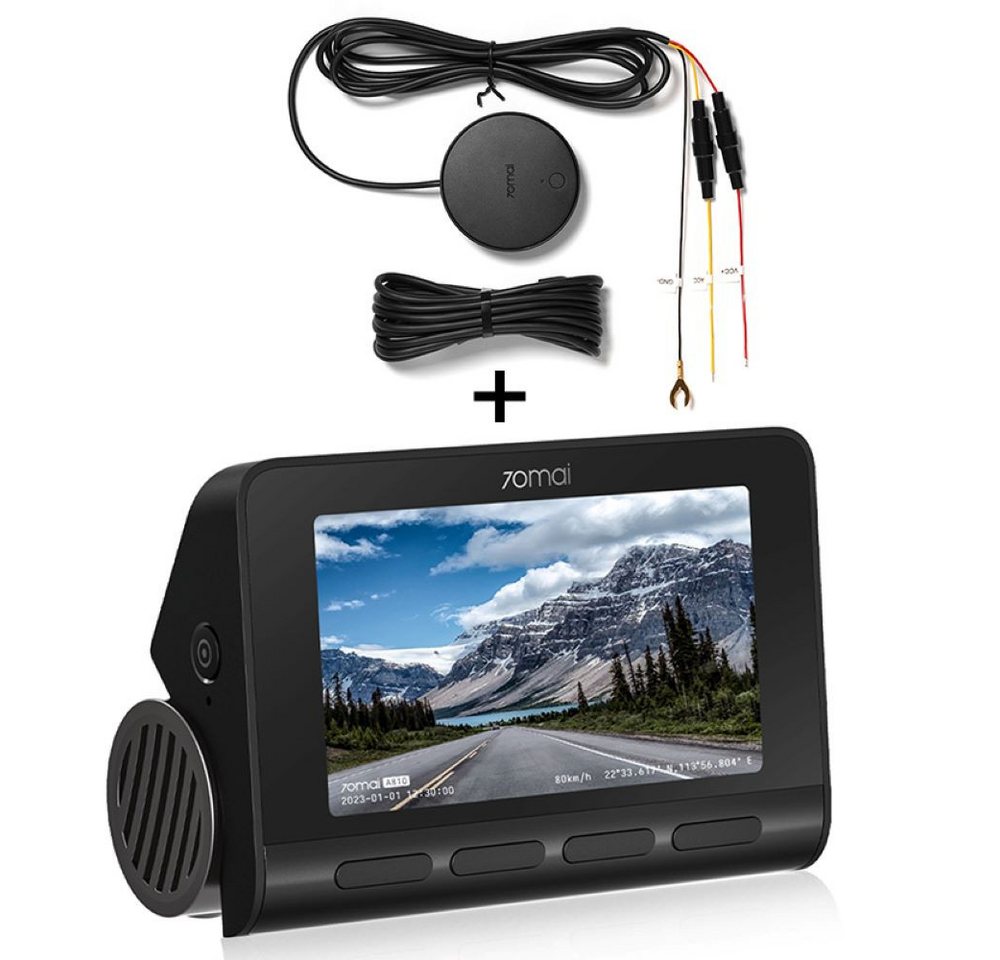 70mai A810 Auto Dashcam GPS Dashcam (4 Ultra HDR, WLAN (Wi-Fi), Sony Starvis 2 IMX678 Bildsensor, 3.0" Bildschirm, Dual HDR, MaiColor Vivid+ Solution, Night Owl Vision, f/1.8, ADAS, G-Sensor, GPS) von 70mai