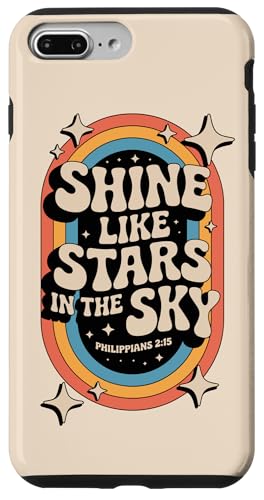 Glänze wie Sterne, Philipper 2:15 Christliche Bibel, 70er Jahre, Retro Hülle für iPhone 7 Plus/8 Plus von 70s Hippie Christian Scripture Retro Bible Quote