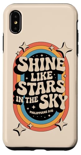 Glänze wie Sterne, Philipper 2:15 Christliche Bibel, 70er Jahre, Retro Hülle für iPhone XS Max Glänze wie Sterne, Philipper 2:15 Christliche Bibel, 70er Jahre, Retro Hülle für iPhone XS Max von 70s Hippie Christian Scripture Retro Bible Quote