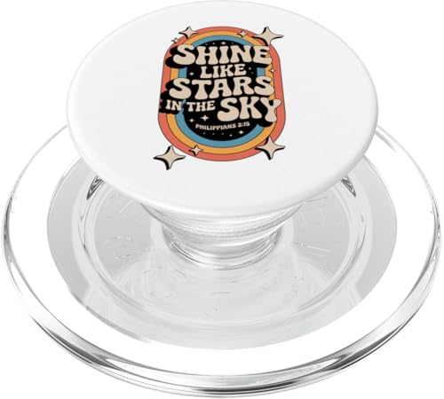 Glänze wie Sterne, Philipper 2:15 Christliche Bibel, 70er Jahre, Retro PopSockets PopGrip für MagSafe Glänze wie Sterne, Philipper 2:15 Christliche Bibel, 70er Jahre, Retro PopSockets PopGrip für MagSafe von 70s Hippie Christian Scripture Retro Bible Quote