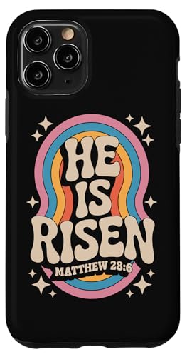 He Is Risen Matthew 28:6 Christian Retro Rainbow Bibelvers Hülle für iPhone 11 Pro He Is Risen Matthew 28:6 Christian Retro Rainbow Bibelvers Hülle für iPhone 11 Pro von 70s Hippie Christian Scripture Retro Bible Quote