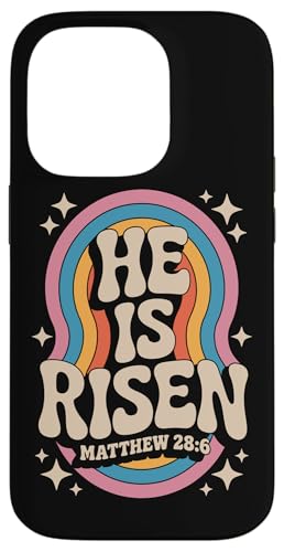 He Is Risen Matthew 28:6 Christian Retro Rainbow Bibelvers Hülle für iPhone 14 Pro He Is Risen Matthew 28:6 Christian Retro Rainbow Bibelvers Hülle für iPhone 14 Pro von 70s Hippie Christian Scripture Retro Bible Quote