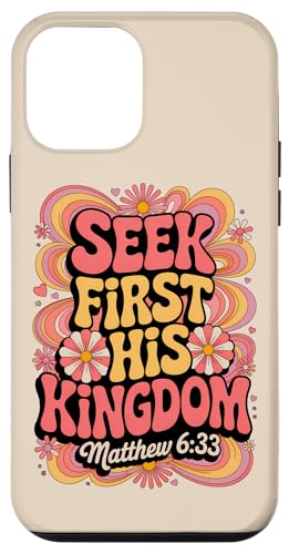 Seek First His Kingdom Matthäus 6:33 Christlicher Bibelvers Hülle für iPhone 12 mini Seek First His Kingdom Matthäus 6:33 Christlicher Bibelvers Hülle für iPhone 12 mini von 70s Hippie Christian Scripture Retro Bible Quote