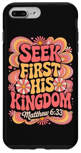 Seek First His Kingdom Matthäus 6:33 Christliches Bibelzitat Hülle für iPhone 7 Plus/8 Plus Seek First His Kingdom Matthäus 6:33 Christliches Bibelzitat Hülle für iPhone 7 Plus/8 Plus von 70s Hippie Christian Scripture Retro Bible Quote