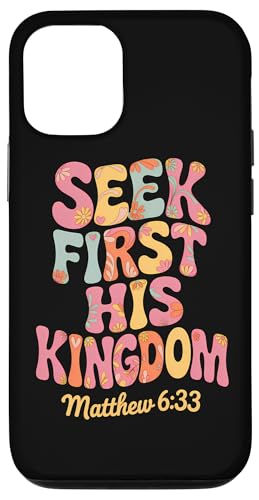 Seek First His Kingdom Matthäus 6:33 Retro Bibelvers Kunst Hülle für iPhone 12/12 Pro Seek First His Kingdom Matthäus 6:33 Retro Bibelvers Kunst Hülle für iPhone 12/12 Pro von 70s Hippie Christian Scripture Retro Bible Quote