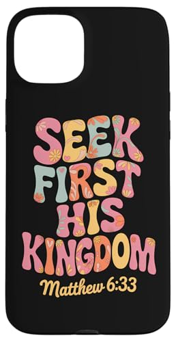 Seek First His Kingdom Matthäus 6:33 Retro Bibelvers Kunst Hülle für iPhone 15 Plus Seek First His Kingdom Matthäus 6:33 Retro Bibelvers Kunst Hülle für iPhone 15 Plus von 70s Hippie Christian Scripture Retro Bible Quote