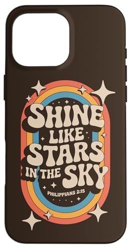 Shine Like Stars Philippians 2:15 70er Jahre Retro Bibelvers Hülle für iPhone 16 Pro Max Shine Like Stars Philippians 2:15 70er Jahre Retro Bibelvers Hülle für iPhone 16 Pro Max von 70s Hippie Christian Scripture Retro Bible Quote