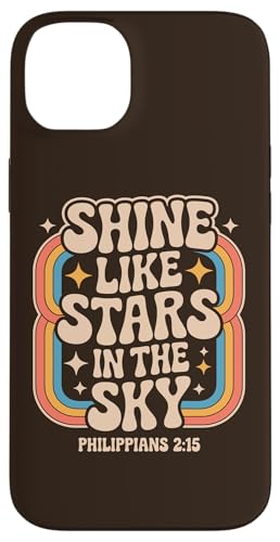 Shine Like Stars Philippians 2:15 Brown Retro Bibelvers Hülle für iPhone 14 Plus Shine Like Stars Philippians 2:15 Brown Retro Bibelvers Hülle für iPhone 14 Plus von 70s Hippie Christian Scripture Retro Bible Quote