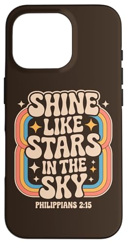 Shine Like Stars Philippians 2:15 Brown Retro Bibelvers Hülle für iPhone 16 Pro Shine Like Stars Philippians 2:15 Brown Retro Bibelvers Hülle für iPhone 16 Pro von 70s Hippie Christian Scripture Retro Bible Quote