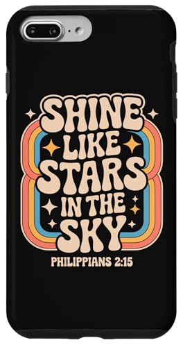 Shine Like Stars Philippians 2:15 Retro Christian Rainbow Hülle für iPhone 7 Plus/8 Plus Shine Like Stars Philippians 2:15 Retro Christian Rainbow Hülle für iPhone 7 Plus/8 Plus von 70s Hippie Christian Scripture Retro Bible Quote