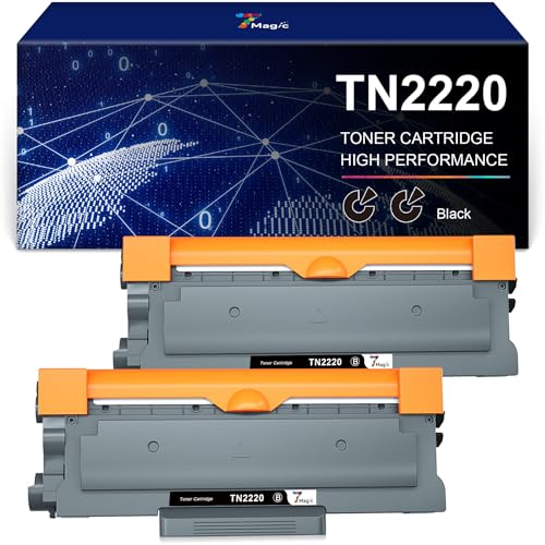 7Magic TN2220 Toner Kompatibel für Brother TN2220 TN2010 TN2210 Toner für Brother MFC-7360N DCP-7055 HL-2130 HL-2240 HL-2250DN MFC-7460DN FAX-2840 DCP-7055W HL-2135W MFC 7360N Toner (2 Schwarz) von 7Magic