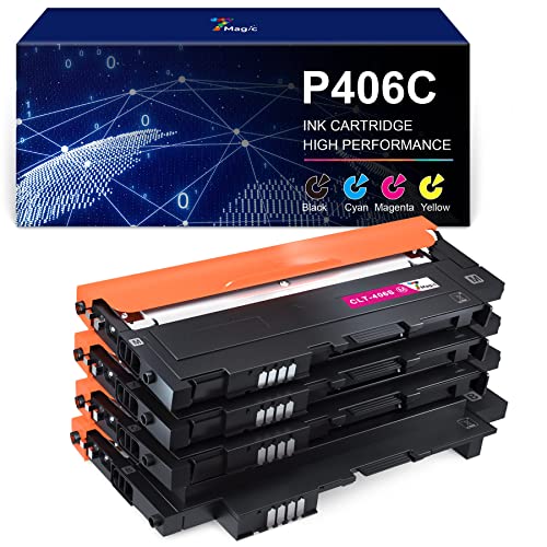 CLT-P406C Kompatibel für Samsung CLX 3305 Toner Schwarz Samsung CLP 365 Toner Samsung Xpress C460W C460FW für Toner Samsung C460 C410W CLX 3300 CLX 3305W CLP 360 C410 CLT-K406S (4er-Pack) von 7Magic