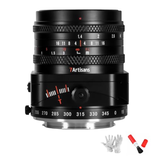 7ARTISANS 50 mm F1.4 APS-C Tilt-Shift-Objektiv, 7 Elemente in 6 Gruppen, 46° Sichtwinkel, für M4/3-Mount-Kamera Panasonic GX9 G100 GH5 GH5II GH5S GH6, Olympus E-PL9 OM- 1II OM-5 E-PM2.ect von 7artisans