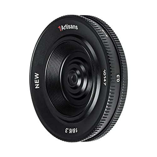 7artisan 18 mm F6.3 Ultradünnes APS-C Prime-Objektiv, passend für Fujifilm XF Compact spiegellose Kameras für Fuji Xh2s XT4 XT3 XE4 Xs10 X-A10 X-A7 X-M2 X-T10 X-T2 X-T2-T20 X-Pro1 X-Pro2 X- E1 X-E2 von 7artisans