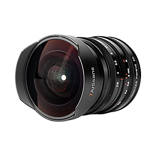 7artisans 10 mm F2,8 Vollbild-Ultra-Weitwinkel-Fischaugenobjektiv, 178 °, manueller Fokus, für spiegellose Canon RF-Mount-Kameras EOS R/EOS R3/EOS RP/EOS R5/EOS R6 von 7artisans