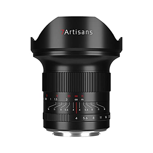 7artisans 15mm F4 Large Aperture Full Frame Objektiv kompatibel für EOS-R, RED, EOS-R3, EOS-R5, EOS-R6, EOS-RP, Schwarz von 7artisans