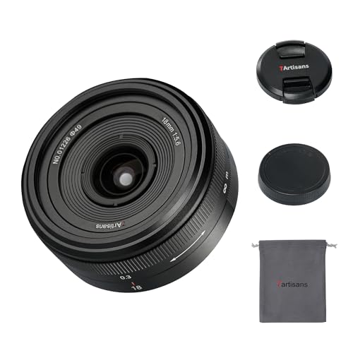 7artisans 18 mm f5.6 Vollformat-Objektiv mit manueller Fokussierung, ultradünn, kompatibel mit spiegelloser Leica Panasonic L S1 S5 S9-Serie DC-S1H,DC-S5M2,LUMIX S9-Kamera von 7artisans