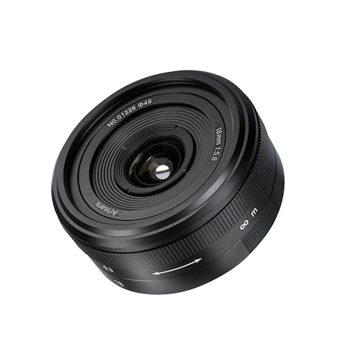 7artisans 18mm F5.6 Vollformat Objektiv für Sony E Mount, Ultra-Weitwinkel-Pancake-Objektiv Kompatibel mit Sony E Mount-Kameras für spiegellose Kameras A5000 A6000 A6100 A6300 A6400 von 7artisans