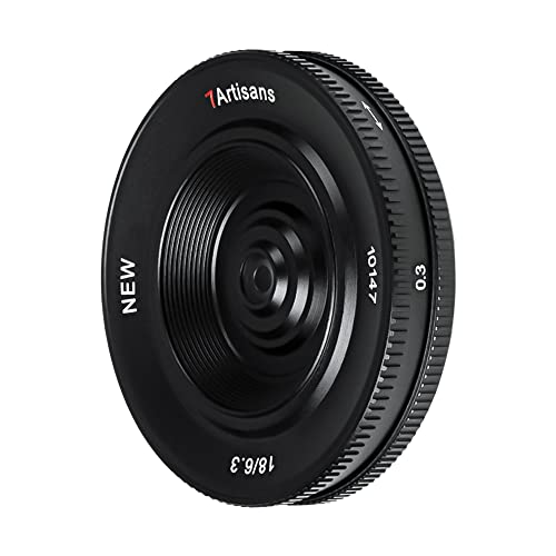 7artisans 18mm F6.3 II UFO-Objektiv, kompatibel mit Fuji X-Mount spiegellosen Kameras X-Ｍ1 X-Ｍ2 X-Ｈ1 X-T1 X-T10 X-T2 X-T20 X-T3 X-T４ X-T100 X-T200 X-T30 X-Pro1 X-Pro2 X-Pro3 X-E1 X-E2 X-E2S von 7artisans