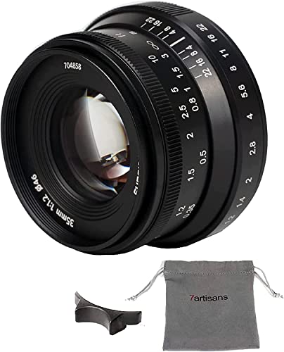 7artisans 35 mm F1.2 II APS-C manueller Fokus Kamera Prime Portrait Objektiv für Sony E-Mount A7 A7II A7M3 A7R A7RII A7RM3 A5000 A6000 A6300 A6500 Kameras von 7artisans