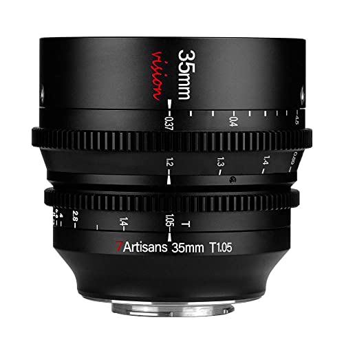7artisans 35 mm T1.05 manueller Fokus, große Blende, Cine-Objektiv, kompatibel mit L-Halterung für Leica/Panasonic/Sigma… von 7artisans
