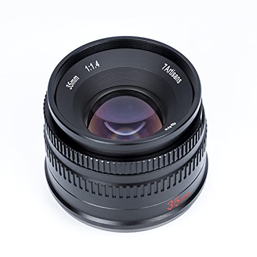 7artisans 35mm F1.4 Objektiv APS-C MF Kameraobjektiv kompatibel mit E-Mount A50005A5100、A6300、A6400、A6500、A6600；NEX und mehr (schwarz) von 7artisans