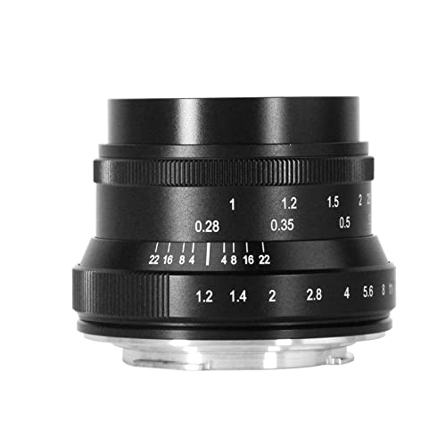 7artisans 35mm f1.2 Mark II APS-C Geklickte Festbrennweite mit größerer Blende Passend für Fujifilm Kompakte Spiegellose Kameras Für Fuji X-A1 X-A10 X-A2 X-A3 X-M1 von 7artisans