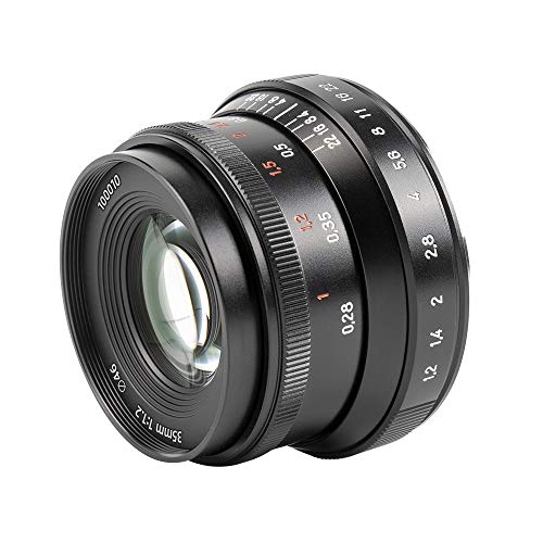 7artisans 35mm f1.2 Mark II APS-C Geklickte größere Blende Festbrennweite Passend für Sony A7 A7II A7III (A7M3) A7R A7RIII A7S A7SIII A6000 A6300 A6400 A6500 NEX-3 NEX-3R NEX-5T von 7artisans