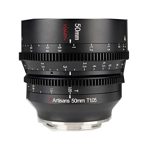 7artisans 50 mm T1.05 Cine-Objektiv, manueller Fokus, große Blende für Sony-E-Mount Kamera von 7artisans