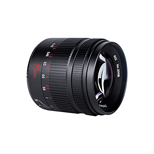 7artisans 55mm F1.4 Mark II APS-C Objektiv mit manueller Fokussierung Spiegellose Kameras mit großer Blende Objektiv für Canon EOS-M/EOS-M2/EOS-M3/EOS-M100/EOS-M5 EOS-M6/EOS-M50/EOS-M10 von 7artisans