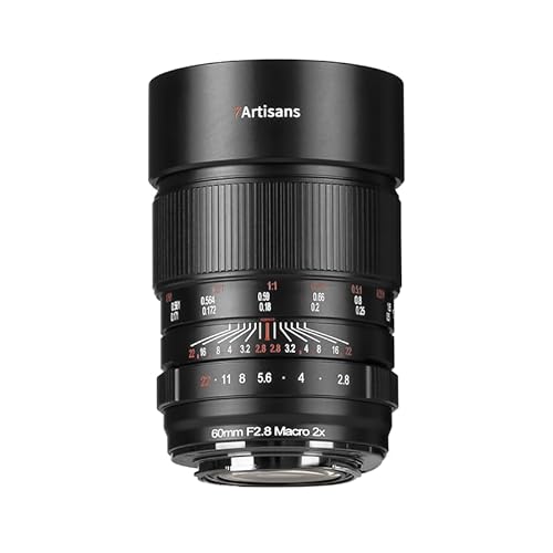 7artisans 60mm F2.8 II Z-Mount Makro-Objektiv 2:1 Vollformat-Zoom-Objektiv mit manuellem Fokus für Nikon Kamera Z-Mount Professionelle Weitwinkel-Makro-Kamera (Schwarz) von 7artisans