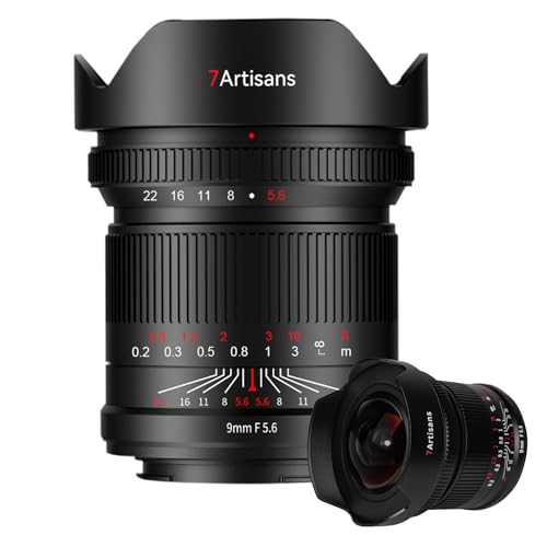 7artisans 9mm F5.6 Full Frame Ultra Wide Angle 132°Large Aperture Mirrorless Camera Lens for Canon RF von 7artisans