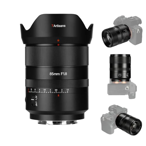 7artisans AF 85mm F1.8 Objektiv, Vollformat FE STM Objektiv mit großer Blende für spiegellose E-Mount Kameras: FX30, ZVE10, FX3, A1, A1II, A9, A9 II, A9 FX30, ZVE10, ZVE10II, A6000, A7. 7artisans AF 85mm F1.8 Objektiv, Vollformat FE STM Objektiv mit großer Blende für spiegellose E-Mount Kameras: FX30, ZVE10, FX3, A1, A1II, A9, A9 II, A9 FX30, ZVE10, ZVE10II, A6000, A7. von 7artisans