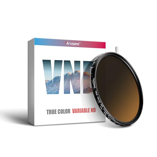 7artisans True Color VND Einstellbarer Neutraldichtefilter 2-5 Stufen/6-9 Stufen einstellbar VND67mm/72mm/77mm/82mm Neutraldichte-Polarisationsfilter für Kameraobjektiv Filmvideofilter Porträt von 7artisans