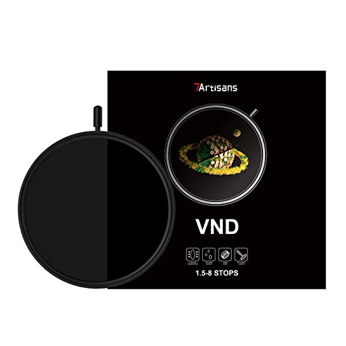 7artisans Variabler ND-Filter [ND2/4/8/16/32/64] 1,5–8 Stopps Import AGC Glas einstellbar [58/62/67/72/77/82 mm] Videofilter Portrait Graufilter für Kameraobjektive (VND-67 mm) von 7artisans