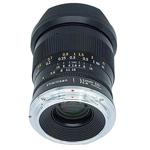 TT Artisan Fisheye Objektiv 11mm f 2.8 Anschluss Nikon Z Ultra-Weitwinkelobjektiv für Vollformat im Alugehäuse Bildwinkel 180 Grad, 11mm F2.8, Schwarz von 7artisans
