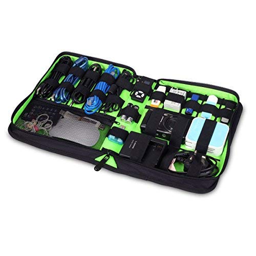 7even Accessoire Wallet Large Organizer, Mappe für USB Sticks, Kabel etc., schwarz/grün, 7710175 von 7even