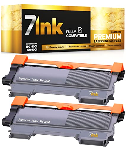 7ink Premium Toner Ersatz kompatibel zu TN2010 TN-2220 TN-2010 für Brother MFC-7460DN HL-2250DN HL-2130 HL-2270DW HL-2240D MFC-7360N FAX-2840 HL-2240 DCP-7065DN HL-2132 (Schwarz,2-Pack) von 7ink