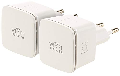 7links Accesspoint: 2er-Set Mini-WLAN-Repeater WLR-350.sm mit Access-Point & WPS-Knopf (WLAN Hotspot, WLAN verstärken, Mobile Router) von 7links