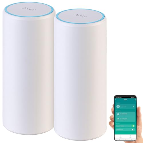 7links Repeater mit Elesion: 2er-Set Outdoor-Dualband-WLAN-Repeater, 1.200 Mbit/s, 5,0/2,4 GHz, PoE (WLAN-Repeater App, WLAN-Repeater Garten) von 7links