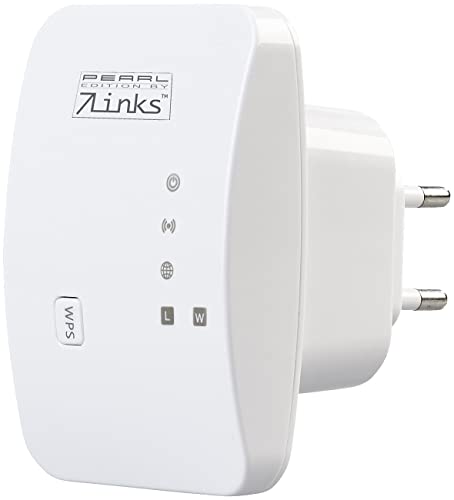 7links Internet Verstärker: Mini-WLAN-Repeater mit WPS-Taste, 300 Mbit/s, 2,4 GHz & LAN-Anschluss (WLAN Extender, WLANverstärker, Geräteanschluss) von 7links